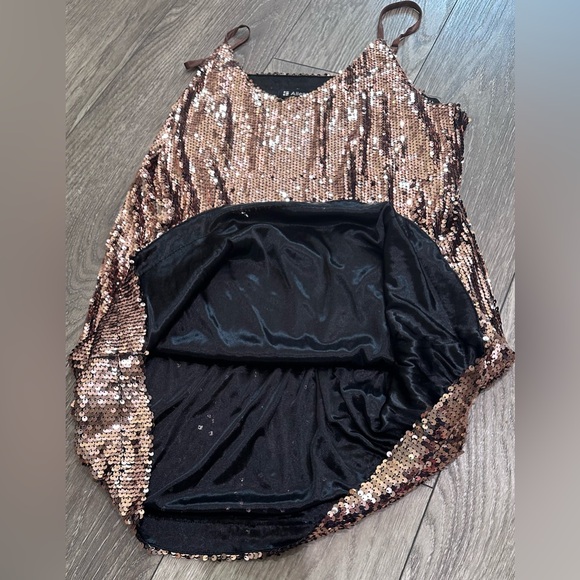 👗 Allegra K Women's Glitter Sequin Spaghetti Strap V-Neck Party Dress ✨ - Picture 11 of 13